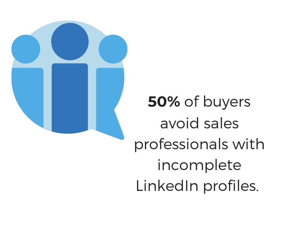 Buyers avoid Sales people with incomplete LinkedIn profiles